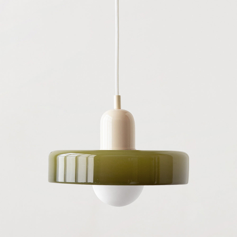 Variant image for Modern Glass Pendant Light Fixture for Kitchen Island - Adjustable Height Hanging Light for Home Decor-11