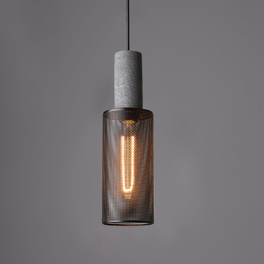 Variant image for Black Pendant Light for Kitchen Island – Adjustable Urban Concrete Lighting Fixture, Modern Design-2