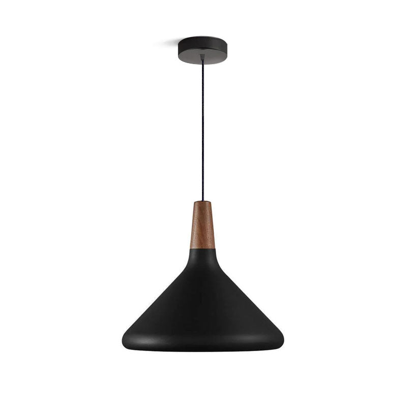 Variant image for Modern Black Pendant Light Fixture with Iron and Wood Design – Stylish Kitchen Pendant Lighting for Indoor Use-7