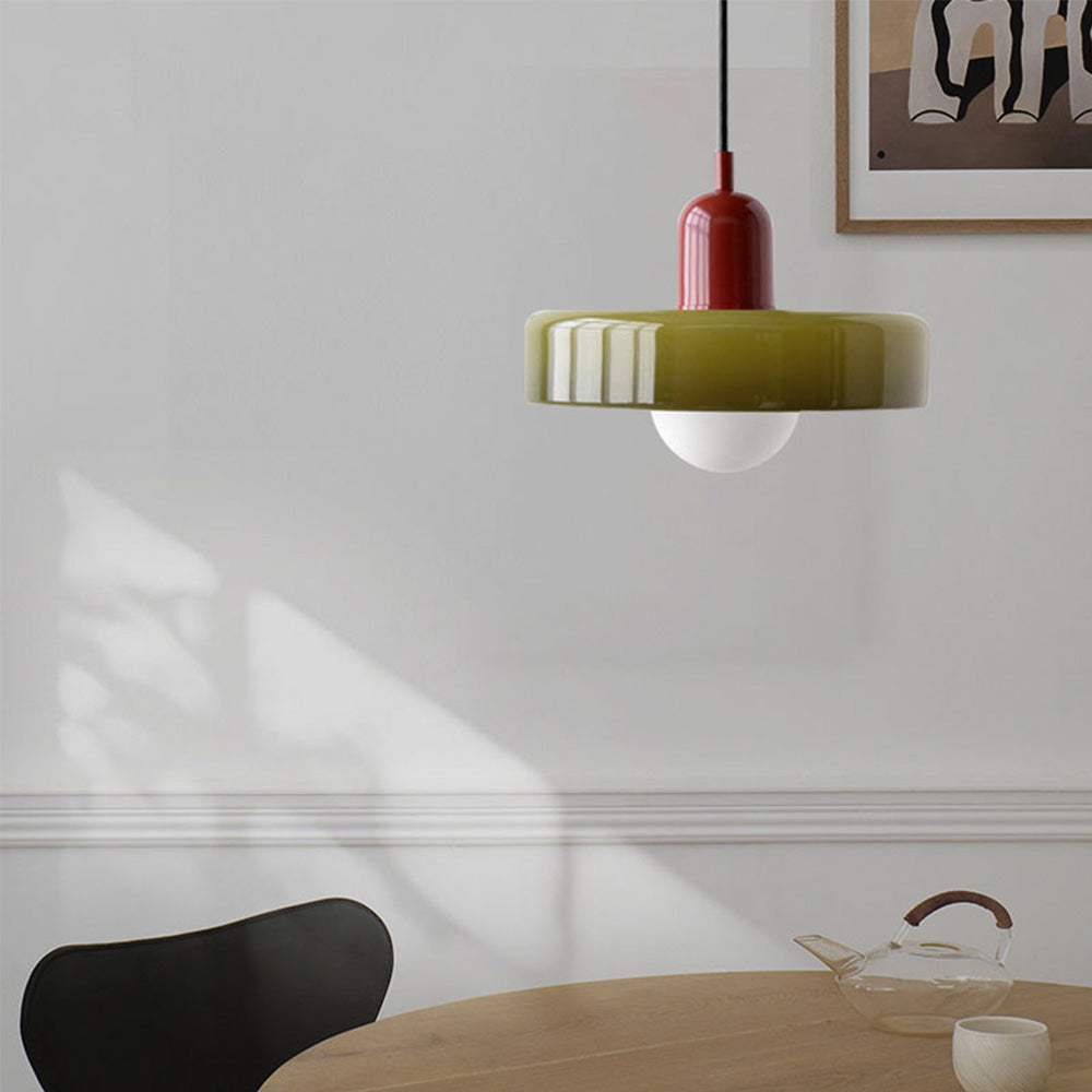 Variant image for Modern Glass Pendant Light Fixture for Kitchen Island - Adjustable Height Hanging Light for Home Decor-2
