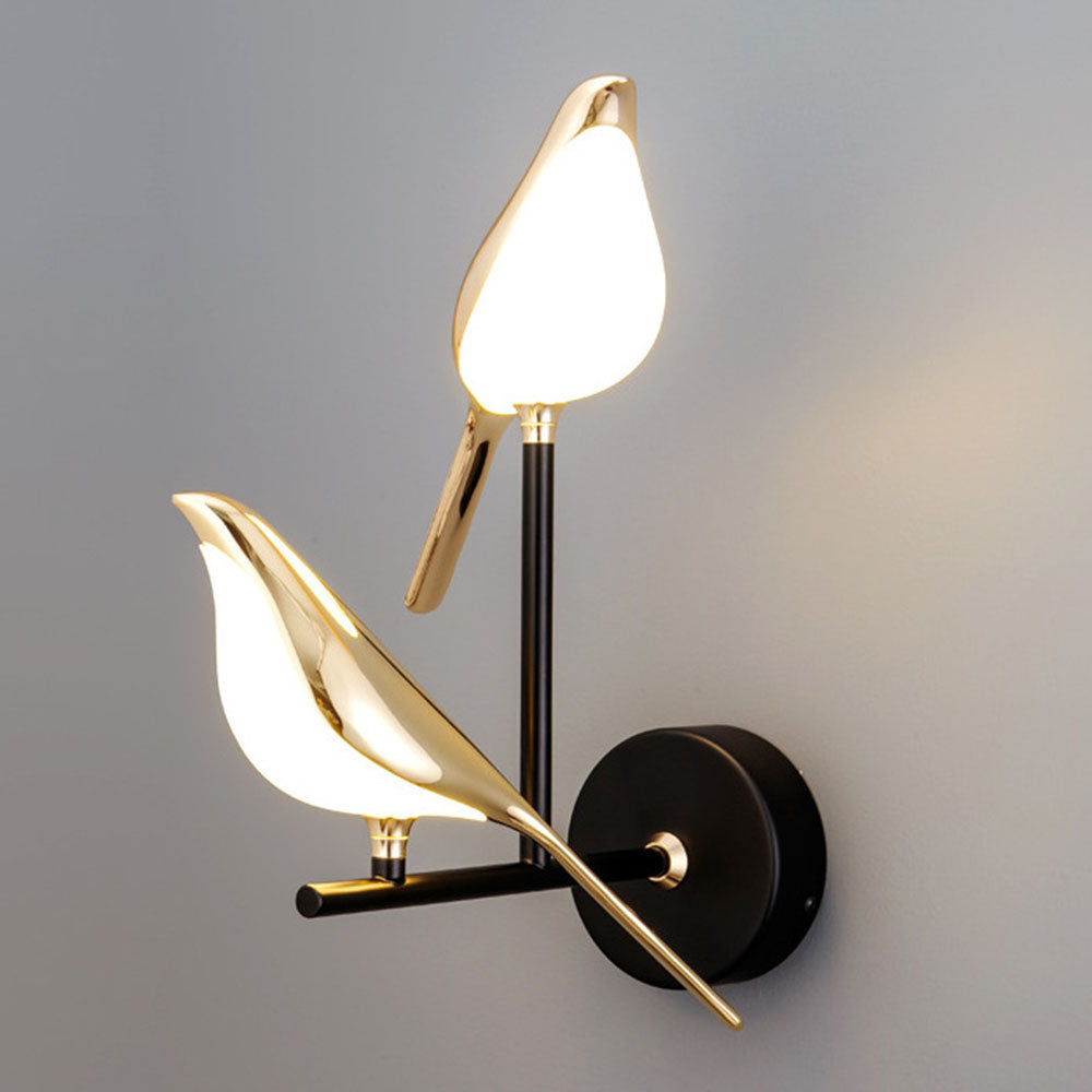 Modern Wall Sconce Golden Acrylic Bird Design LED Wall Light for Hallway Living Room Dining Area-2