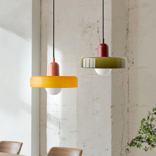 Variant image for Modern Glass Pendant Light Fixture for Kitchen Island - Adjustable Height Hanging Light for Home Decor-1